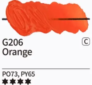 Kvašové barvy Mijello – 206 Orange