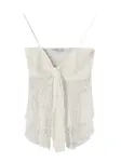 Bershka Top  šedobiela