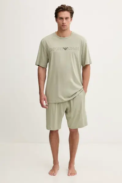 Emporio Armani Underwear dvoudílné pyžamo pánské bavlněné s elastanem