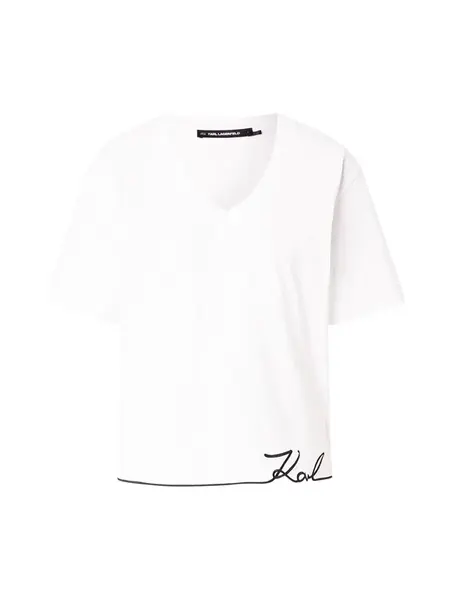 Karl Lagerfeld Tričko  čierna / biela