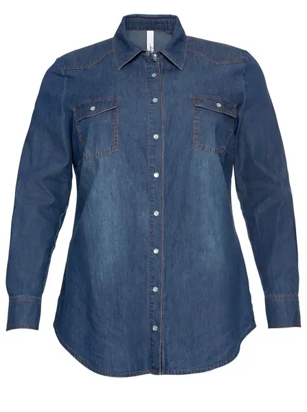 SHEEGO Blúzka  modrá denim