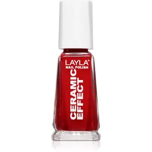 Layla Cosmetics Ceramic Effect lak na nehty odstín N.6 Milan Red 10 ml