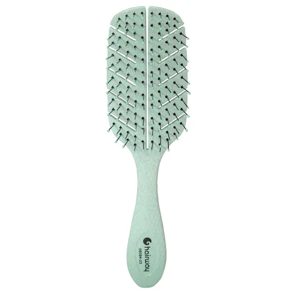Kartáč na vlasy z organického materiálu Hairway Organica Ecoline - zelený (08094-23) + dárek zdarma