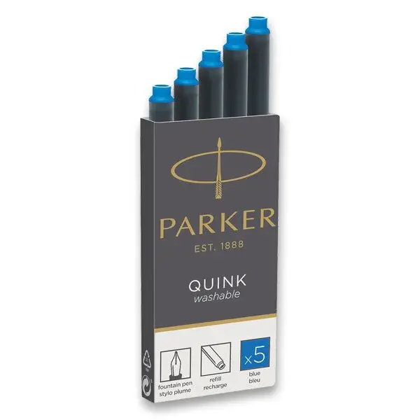 Inkoustové bombičky Parker modré washable
