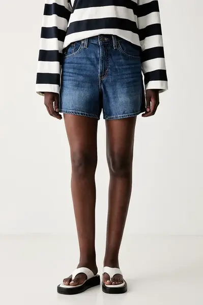 Levi's šortky dámske rifľové CINCH MID-THIGH