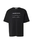 Calvin Klein Jeans Tričko  čierna / biela