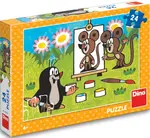 Puzzle Krtek malířem 24 dílků (poškozená)