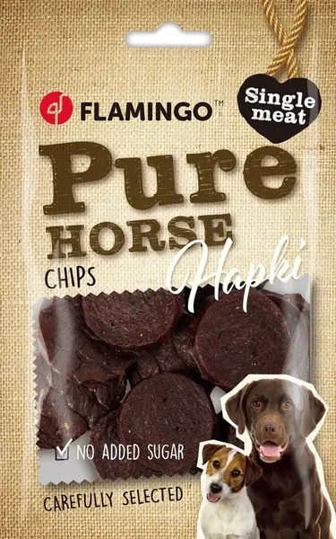 Flamingo Hapki Pure Chips - kousky koňského masa 85 g