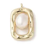 Brass Pendants with Oval Freshwater Pearl