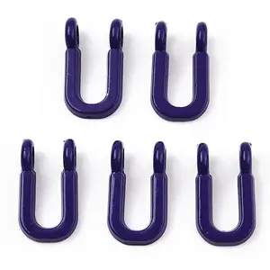Rack Plating Spray Painted Alloy 2-Loop Link Pendants