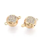 6Pcs Brass Clear Cubic Zirconia Box Clasps