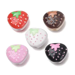 Printed Opaque Acrylic Beads