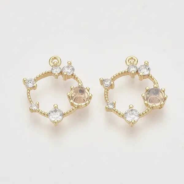 Brass Cubic Zirconia Pendants