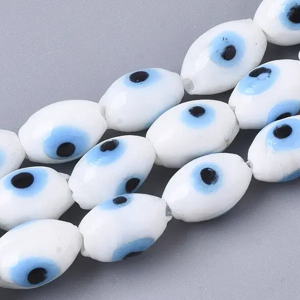 Handmade Evil Eye Lampwork Beads Strands