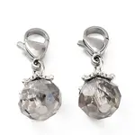 Electroplate Faceted Glass Pendants