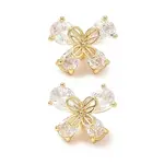 Brass Micro Pave Clear Cubic Zirconia Pendants