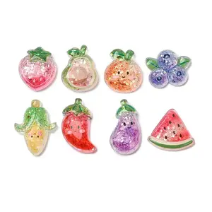 Glitter Transparent Resin Cabochons