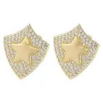 Rack Plating Brass Micro Pave Cubic Zirconia Stud Earrings