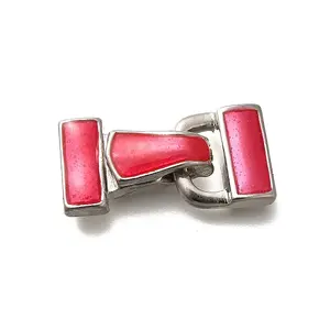 Brass Enamel Fold Over Clasps