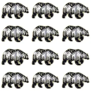 12Pcs Alloy Enamel Brooches
