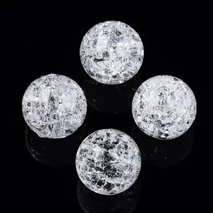 Transparent Crackle Style Acrylic Beads