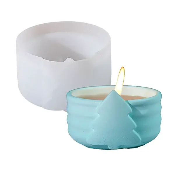 Christmas Theme DIY Silicone Candle Holders Molds