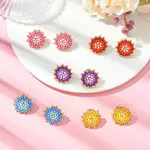 Glass Seed Bead Stud Earrings