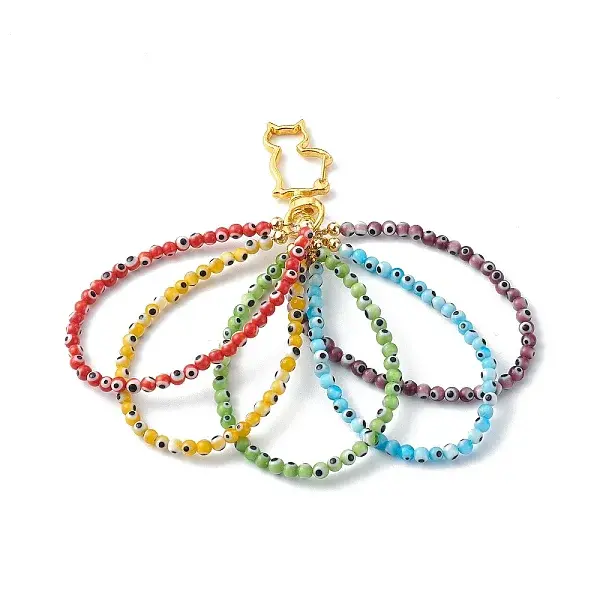 Handmade Evil Eye Lampwork Keychain
