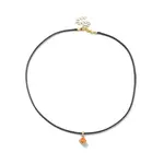 Alloy Enamel Dice Pendant Necklace with Polyester Cords