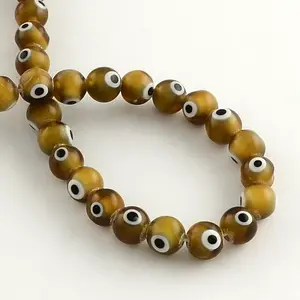 Round Handmade Evil Eye Lampwork Beads