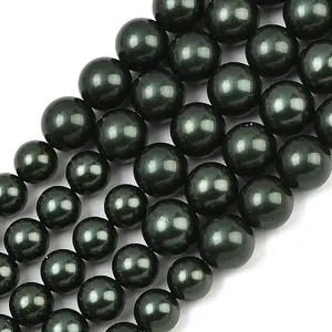 Electroplated Shell Pearl Graduated Beads Strands