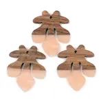 Opaque Resin & Walnut Wood Pendants