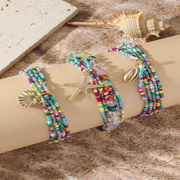 3Pcs Alloy Charm Bracelets