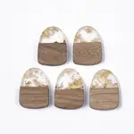 Transparent Resin & Walnut Wood Pendants