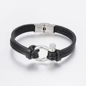 Men's Leather Cord Multi-strand Bracelets