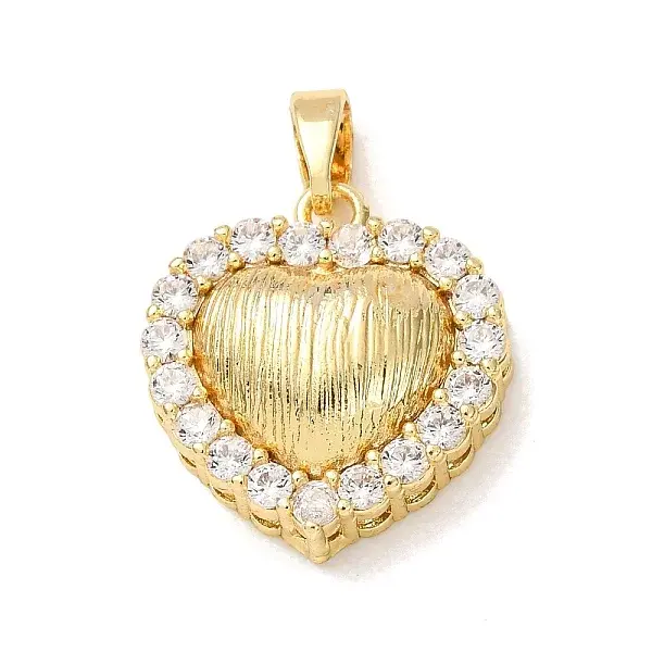 Valentine's Day Brass Micro Pave Cubic Zirconia Pendants