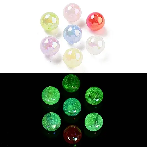 UV Plating Luminous Acrylic Beads
