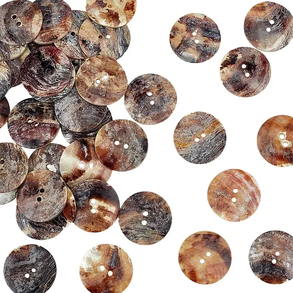 40Pcs 2-Hole Shell Buttons