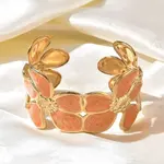 304 Stainless Steel Enamel Cuff Open Bangles for Women