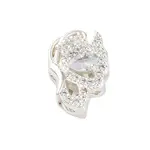 Rack Plating Brass Micro Pave Cubic Zirconia Beads
