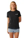 Rip curl dámské tričko Beach Days Standard Washed Black | Černá | Velikost L | 100% bavlna
