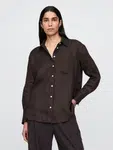 GAP Lněná oversize košile Big Shirt - Dámské