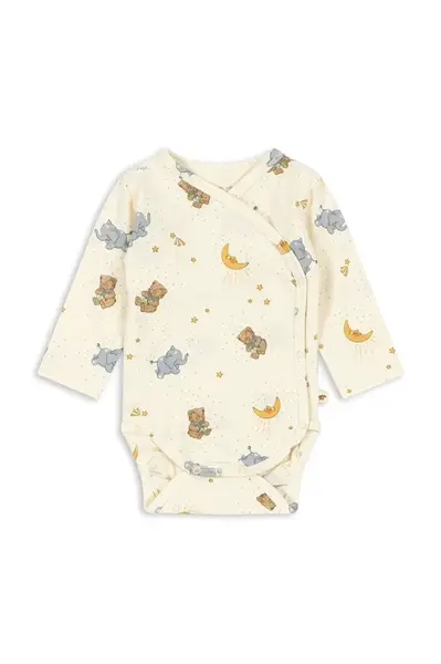 Konges Sløjd  body kojenecké bavlněné s elastanem BASIC LS NEWBORN BODY GOTS