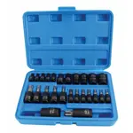 Zástrčné a nástrčné hlavice 1/4", 3/8" a 1/2" TORX a TORX-E, sada 25 ks - SATRA