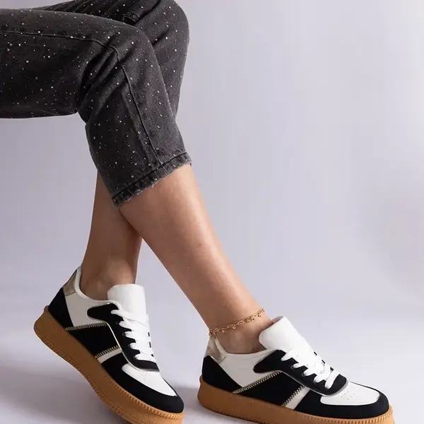 Gemre Black lace-up platform sneakers Felicita