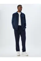 Koton Zippered Pocket Cotton Blend Raised Waist Tied Sweatpants