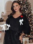 Sweter damski one size PUREBOW czarny Dstreet