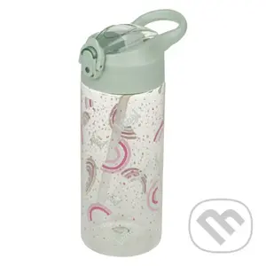 Tritanová fľaša na nápoje so slamkou Baagl Dúha (500 ml)