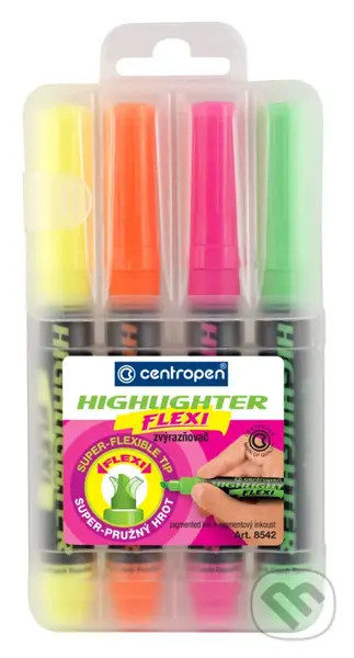 Centropen Zvýrazňovač 8542 flexi (4 ks)