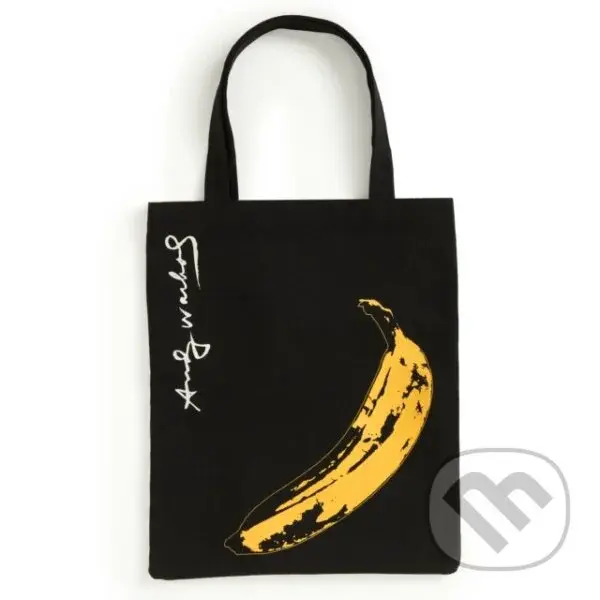 Warhol Banana Canvas Tote Bag - Black